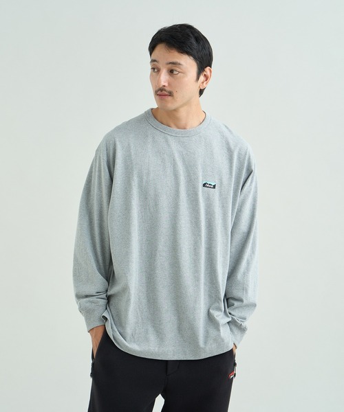 NANGA(ナンガ)の「ECO HYBRID BOX LOGO EMBROIDERY L/S TEE / エコハイブリッド ボックスロゴ エンブロイダリー ロングスリーブティー(Tシャツ/カットソー・メンズ・オレンジ/ホワイト/ブラック/ライトグレー/カーキ/サーモンピンク/グリーン/ダークネイビー/ブラウン・M/XL/L/S)」の17枚目の写真