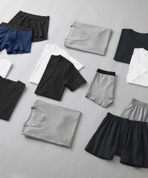 GUNZE(グンゼ)の「GUNZE BASIC/グンゼベーシック クルーネックTシャツ 3枚組(インナーウェア/肌着・メンズ・ブラック/ホワイト/杢グレー・LARGE/MEDIUM/X-LARGE)」の4枚目の写真