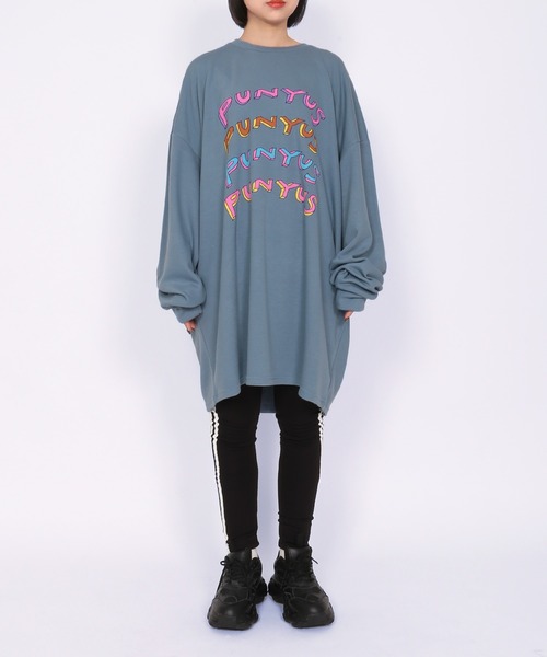 PUNYUS(プニュズ)の「裏起毛ラインレギンスパンツ(レギンス/スパッツ・レディース・ホワイト/パープル・1/2/4/3)」の9枚目の写真