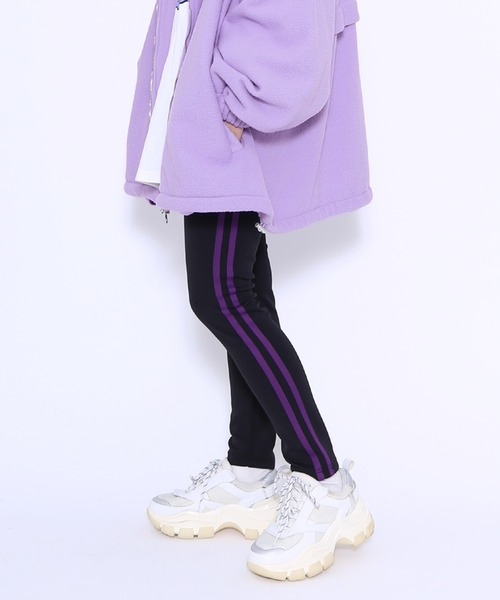 PUNYUS(プニュズ)の「裏起毛ラインレギンスパンツ(レギンス/スパッツ・レディース・ホワイト/パープル・1/2/4/3)」の14枚目の写真