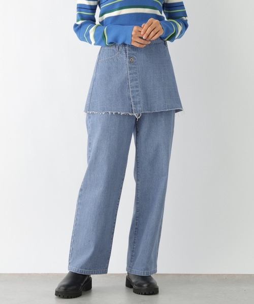 LEPSIM(レプシィム)の「スカートセットデニムパンツ 987518(デニムパンツ・レディース・ブルー/ライトブルー・FREE)」の8枚目の写真