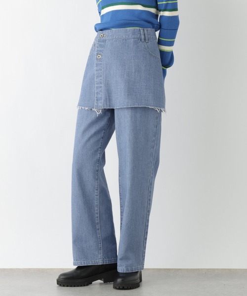 LEPSIM(レプシィム)の「スカートセットデニムパンツ 987518(デニムパンツ・レディース・ブルー/ライトブルー・FREE)」の9枚目の写真