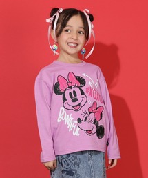 Disney（ディズニー）の「ディズニー ラクガキ BIGフェイス ロングTシャツ 9208K（Tシャツ/カットソー・キッズ）」