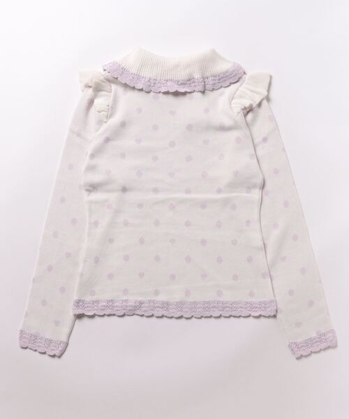 axes femme kawaii(アクシーズファムカワイイ)の「ハートドットニットプル(ニット/セーター・レディース・キナリ/ピンク/レッド・MEDIUM)」の4枚目の写真