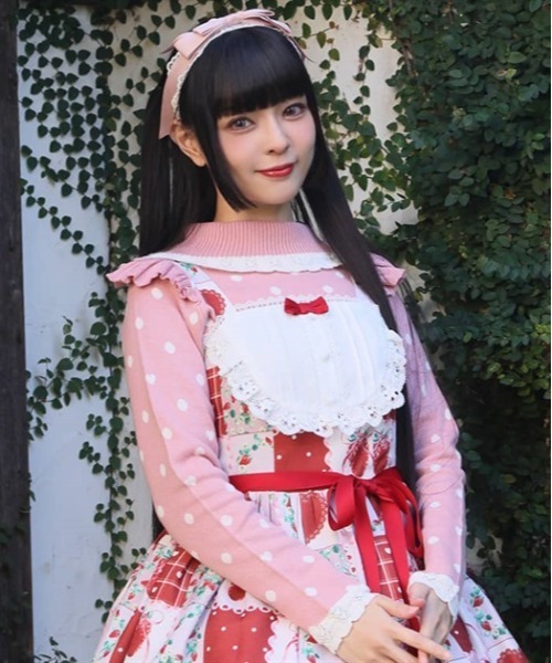 axes femme kawaii(アクシーズファムカワイイ)の「ハートドットニットプル(ニット/セーター・レディース・キナリ/ピンク/レッド・MEDIUM)」の2枚目の写真