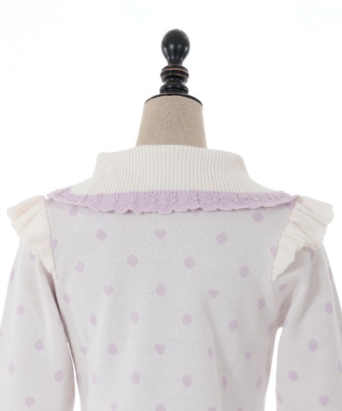 axes femme kawaii(アクシーズファムカワイイ)の「ハートドットニットプル(ニット/セーター・レディース・キナリ/ピンク/レッド・MEDIUM)」の22枚目の写真