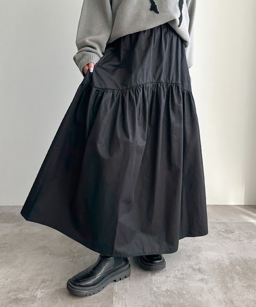 apres jour mignon(アプレジュールミニョン)の「アソートボリュームスカート【ZOZOTOWN限定アイテム】(スカート・レディース・ネイビー/シルバー/ブラック・SMALL/X-LARGE/MEDIUM)」の12枚目の写真