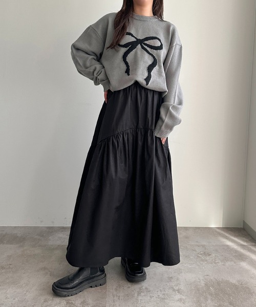 apres jour mignon(アプレジュールミニョン)の「アソートボリュームスカート【ZOZOTOWN限定アイテム】(スカート・レディース・ネイビー/シルバー/ブラック・SMALL/X-LARGE/MEDIUM)」の13枚目の写真