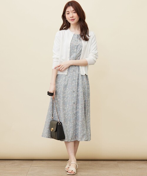 ANY SIS(エニィスィス)の「【洗える】ファジープリント ワンピース(ワンピース・レディース・ライトグリーン系4/ベージュ系4・1/2/3)」の6枚目の写真
