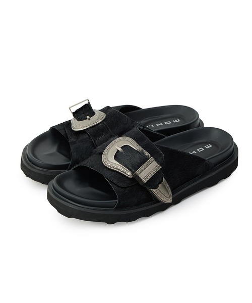 MOHI(モヒ)の「【MOHI(モヒ)】PONY/バックルサンダル(サンダル・レディース・ブラック・38/36/37)」の5枚目の写真