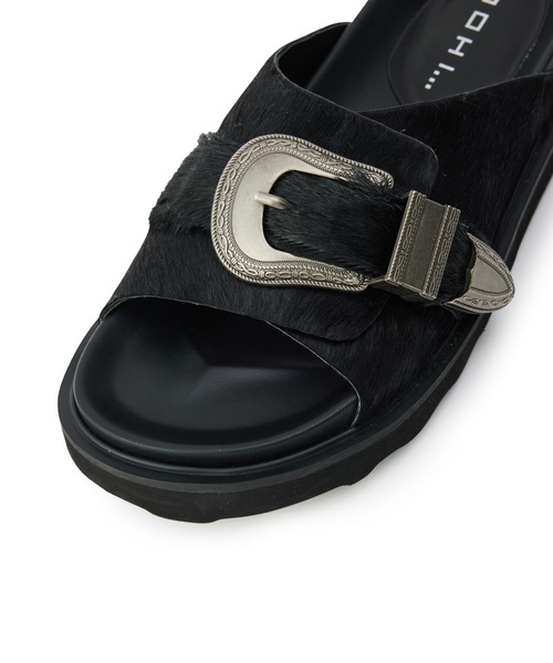 MOHI(モヒ)の「【MOHI(モヒ)】PONY/バックルサンダル(サンダル・レディース・ブラック・38/36/37)」の11枚目の写真