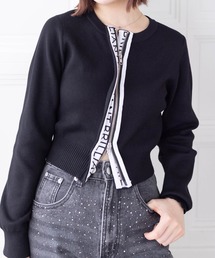 clear | ロゴテープダブルジップニットトップス≪2024SS新作≫(ニット/セーター)