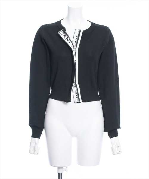 clear(クリア)の「ロゴテープダブルジップニットトップス≪2024SS新作≫(ニット/セーター・レディース・ブラック/グレイッシュベージュ/杢グレー・F)」の15枚目の写真