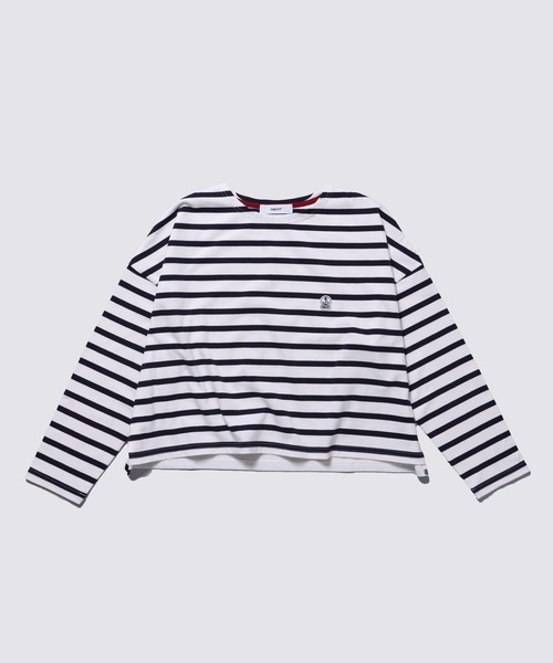 FIDELITY（フィデリティ）の「[WOMEN] BASQUE BORDER SHIRT / バスクボーダーシャツ（Tシャツ/カットソー・レディース・オフホワイト/イエロー/チャコール/キナリ/ダークネイビー/ブルー・FREE）」の2枚目の写真