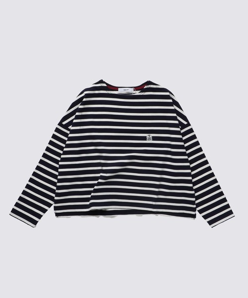 FIDELITY（フィデリティ）の「[WOMEN] BASQUE BORDER SHIRT / バスクボーダーシャツ（Tシャツ/カットソー・レディース・オフホワイト/イエロー/チャコール/キナリ/ダークネイビー/ブルー・FREE）」の5枚目の写真