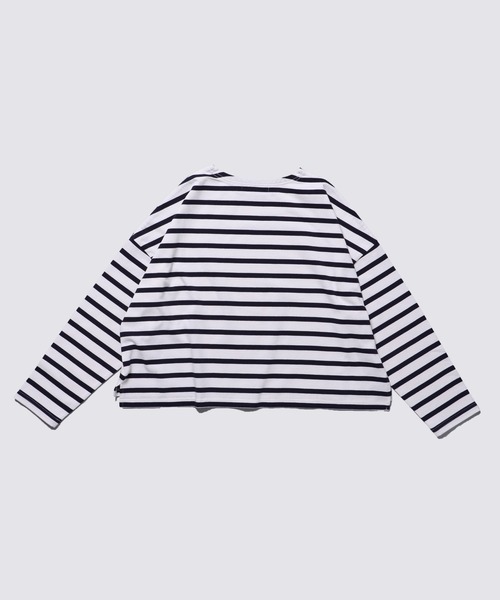 FIDELITY（フィデリティ）の「[WOMEN] BASQUE BORDER SHIRT / バスクボーダーシャツ（Tシャツ/カットソー・レディース・オフホワイト/イエロー/チャコール/キナリ/ダークネイビー/ブルー・FREE）」の22枚目の写真