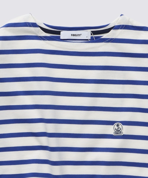 FIDELITY（フィデリティ）の「[WOMEN] BASQUE BORDER SHIRT / バスクボーダーシャツ（Tシャツ/カットソー・レディース・オフホワイト/イエロー/チャコール/キナリ/ダークネイビー/ブルー・FREE）」の15枚目の写真