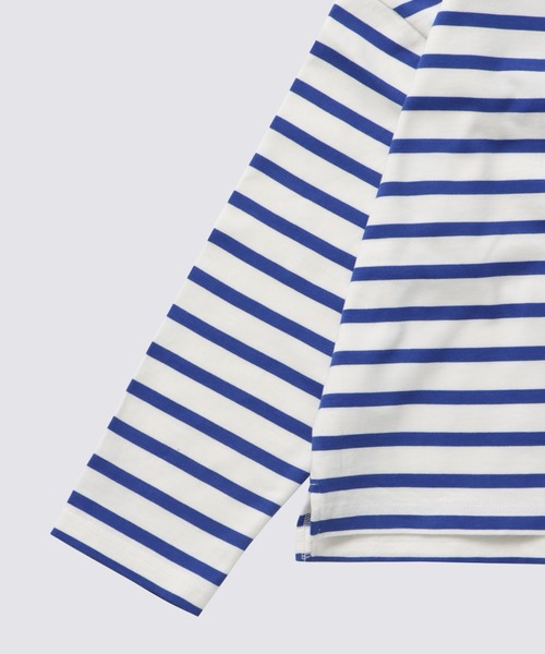 FIDELITY（フィデリティ）の「[WOMEN] BASQUE BORDER SHIRT / バスクボーダーシャツ（Tシャツ/カットソー・レディース・オフホワイト/イエロー/チャコール/キナリ/ダークネイビー/ブルー・FREE）」の14枚目の写真