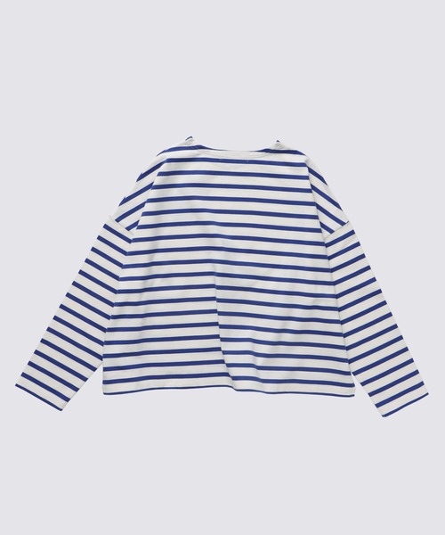 FIDELITY（フィデリティ）の「[WOMEN] BASQUE BORDER SHIRT / バスクボーダーシャツ（Tシャツ/カットソー・レディース・オフホワイト/イエロー/チャコール/キナリ/ダークネイビー/ブルー・FREE）」の13枚目の写真