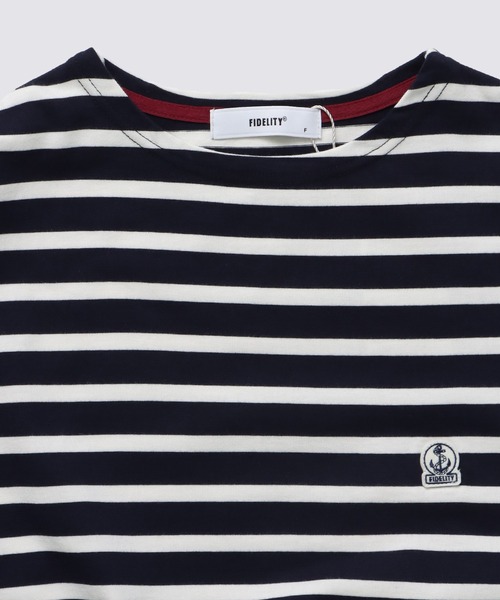 FIDELITY（フィデリティ）の「[WOMEN] BASQUE BORDER SHIRT / バスクボーダーシャツ（Tシャツ/カットソー・レディース・オフホワイト/イエロー/チャコール/キナリ/ダークネイビー/ブルー・FREE）」の12枚目の写真