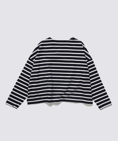FIDELITY（フィデリティ）の「[WOMEN] BASQUE BORDER SHIRT / バスクボーダーシャツ（Tシャツ/カットソー・レディース・オフホワイト/イエロー/チャコール/キナリ/ダークネイビー/ブルー・FREE）」の10枚目の写真