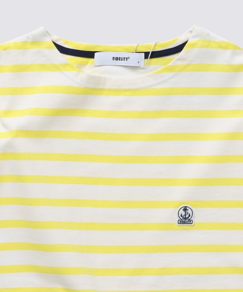 FIDELITY（フィデリティ）の「[WOMEN] BASQUE BORDER SHIRT / バスクボーダーシャツ（Tシャツ/カットソー・レディース・オフホワイト/イエロー/チャコール/キナリ/ダークネイビー/ブルー・FREE）」の9枚目の写真