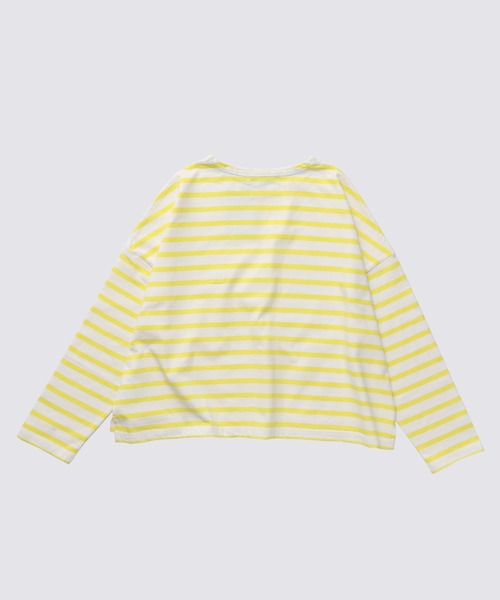 FIDELITY（フィデリティ）の「[WOMEN] BASQUE BORDER SHIRT / バスクボーダーシャツ（Tシャツ/カットソー・レディース・オフホワイト/イエロー/チャコール/キナリ/ダークネイビー/ブルー・FREE）」の7枚目の写真