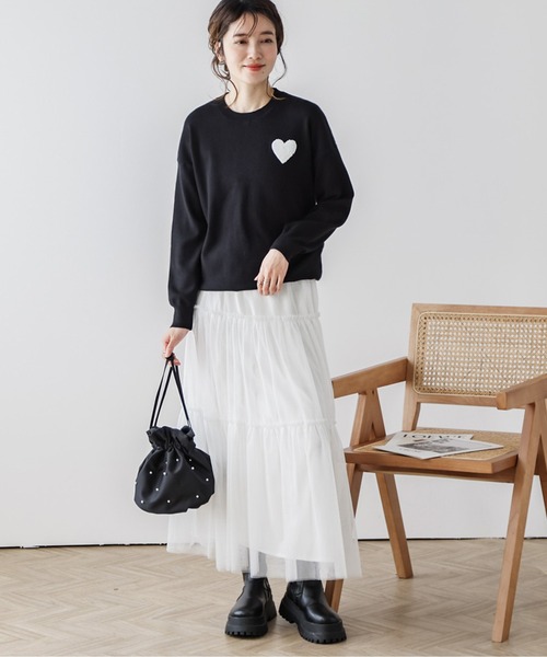 セール】ハートロゴニットプルオーバー（ニット/セーター）｜La-gemme