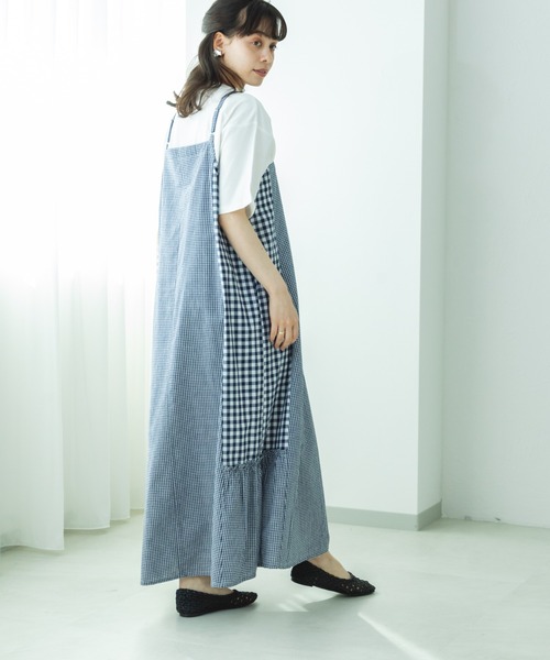 pairmanon(ペアマノン)の「【リンクコーデ】【ママサイズ】クレイジーパターン キャミワンピース(ワンピース・レディース・ブルー/ブラック/ミント/ネイビー・FREE)」の13枚目の写真