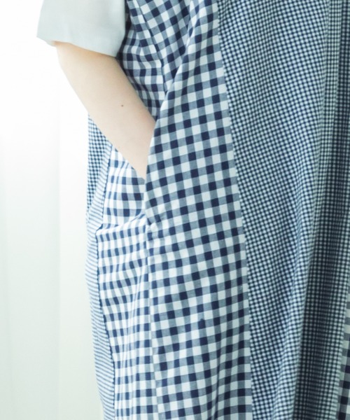 pairmanon(ペアマノン)の「【リンクコーデ】【ママサイズ】クレイジーパターン キャミワンピース(ワンピース・レディース・ブルー/ブラック/ミント/ネイビー・FREE)」の14枚目の写真