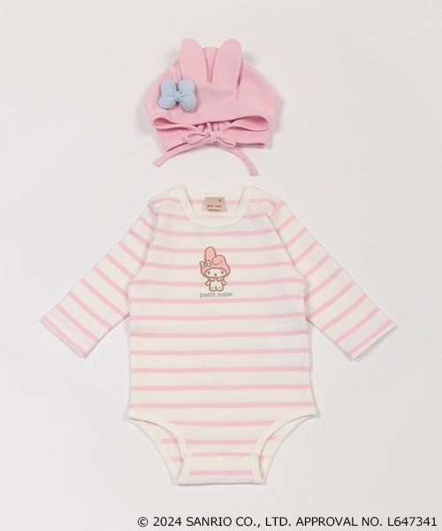petit main(プティマイン)の「【サンリオキャラクターズ】なりきりロンパース(ロンパース・キッズ・ライトブルー/アイボリー/ライトピンク・80cm/70cm)」の3枚目の写真
