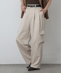 さらさま専用ligdot⭐︎サテンカーゴパンツ⭐︎ワイドパンツ☆リグドット サテンカーゴワイドパンツ レディース 春夏[品番：KH000013713