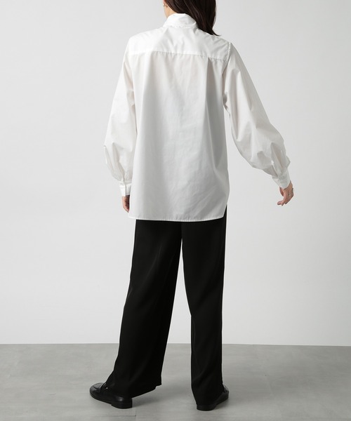 MAISON BREEZE reveur(メゾンブリーズレヴール)の「【MAISON BREEZE reveur】リボンボウタイブラウス シャツ ribbon bowtie blouse(シャツ/ブラウス・レディース・ホワイト/ブラック/ライトパープル・FREE)」の8枚目の写真