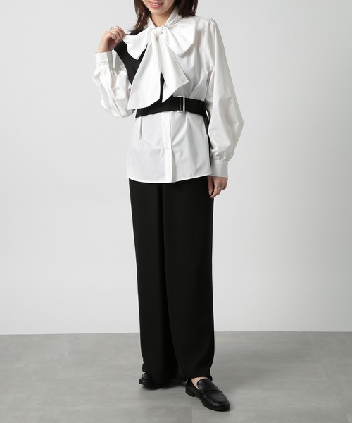 MAISON BREEZE reveur(メゾンブリーズレヴール)の「【MAISON BREEZE reveur】リボンボウタイブラウス シャツ ribbon bowtie blouse(シャツ/ブラウス・レディース・ホワイト/ブラック/ライトパープル・FREE)」の9枚目の写真