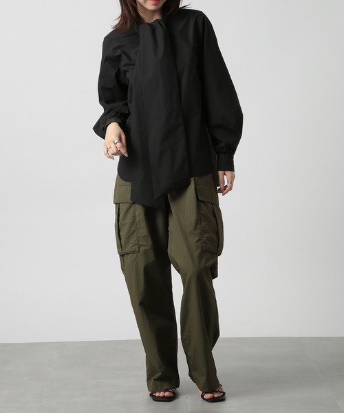 MAISON BREEZE reveur(メゾンブリーズレヴール)の「【MAISON BREEZE reveur】リボンボウタイブラウス シャツ ribbon bowtie blouse(シャツ/ブラウス・レディース・ホワイト/ブラック/ライトパープル・FREE)」の14枚目の写真