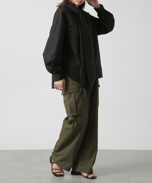 MAISON BREEZE reveur(メゾンブリーズレヴール)の「【MAISON BREEZE reveur】リボンボウタイブラウス シャツ ribbon bowtie blouse(シャツ/ブラウス・レディース・ホワイト/ブラック/ライトパープル・FREE)」の15枚目の写真