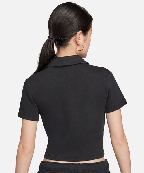 NIKE（ナイキ）の「NIKE AS W NSW ESSNTL SS POLO CRP TO / ナイキ エッセンシャル ウィメンズ ショートスリーブ ポロ トップ 【SP】（ポロシャツ・レディース・ブラック・S/M/L/XS）」の8枚目の写真