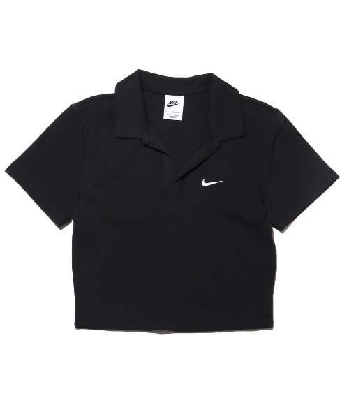 NIKE（ナイキ）の「NIKE AS W NSW ESSNTL SS POLO CRP TO / ナイキ エッセンシャル ウィメンズ ショートスリーブ ポロ トップ 【SP】（ポロシャツ・レディース・ブラック・S/M/L/XS）」の7枚目の写真