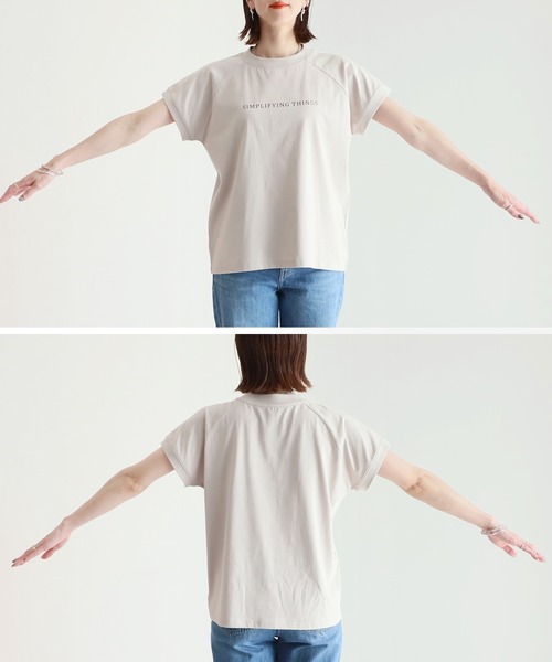 reca（レカ）の「シンプルちびロゴTシャツ（Tシャツ/カットソー・レディース・オフホワイト/ブラック/グレイッシュベージュ・FREE）」の22枚目の写真