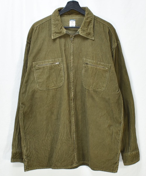 OLD NAVY（オールドネイビー）の「【ヴィンテージ古着】Y2K OLD NAVY/オールドネイビー 長袖 フルジップ コーデュロイシャツ（シャツ/ブラウス・メンズ・カーキ・X-LARGE）」の4枚目の写真