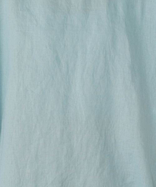 studio CLIP（スタディオクリップ）の「リネン100ダブルフロントワイドチュニック[プチ・プラスサイズあり]（シャツ/ブラウス・レディース・ブルー/その他2/ベージュ・FREE/PF/ﾌﾘｰ(L)）」の21枚目の写真