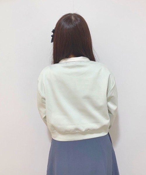 an another angelus(アンアナザーアンジェラス)の「フラワーランゲージロゴプリントカットソー/ananotherangelus/fint フィント(Tシャツ/カットソー・レディース・ライトグリーン/オフホワイト/グレイッシュベージュ・FREE)」の9枚目の写真