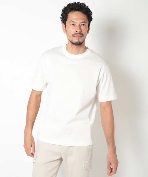 MEN'S BIGI（メンズビギ）の「60/2マーセライズジャージクルーネックTEE（Tシャツ/カットソー・メンズ・ベージュ/ブラック/ホワイト/ブルー・02/03/04）」の5枚目の写真