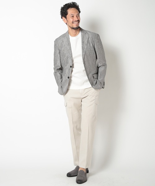 MEN'S BIGI（メンズビギ）の「60/2マーセライズジャージクルーネックTEE（Tシャツ/カットソー・メンズ・ベージュ/ブラック/ホワイト/ブルー・02/03/04）」の20枚目の写真