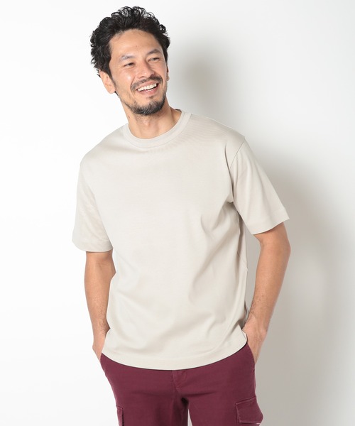 MEN'S BIGI（メンズビギ）の「60/2マーセライズジャージクルーネックTEE（Tシャツ/カットソー・メンズ・ベージュ/ブラック/ホワイト/ブルー・02/03/04）」の6枚目の写真