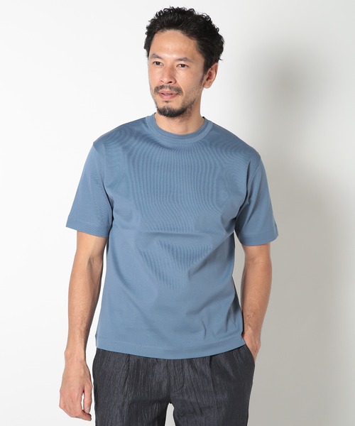 MEN'S BIGI（メンズビギ）の「60/2マーセライズジャージクルーネックTEE（Tシャツ/カットソー・メンズ・ベージュ/ブラック/ホワイト/ブルー・02/03/04）」の7枚目の写真