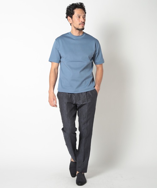 MEN'S BIGI（メンズビギ）の「60/2マーセライズジャージクルーネックTEE（Tシャツ/カットソー・メンズ・ベージュ/ブラック/ホワイト/ブルー・02/03/04）」の11枚目の写真