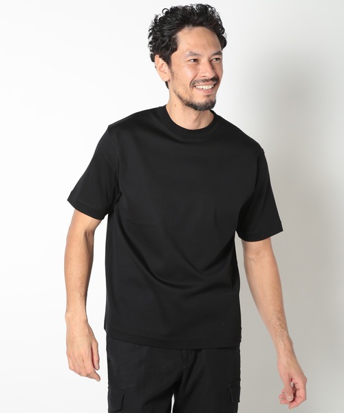 MEN'S BIGI（メンズビギ）の「60/2マーセライズジャージクルーネックTEE（Tシャツ/カットソー・メンズ・ベージュ/ブラック/ホワイト/ブルー・02/03/04）」の8枚目の写真