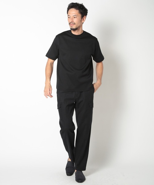 MEN'S BIGI（メンズビギ）の「60/2マーセライズジャージクルーネックTEE（Tシャツ/カットソー・メンズ・ベージュ/ブラック/ホワイト/ブルー・02/03/04）」の12枚目の写真