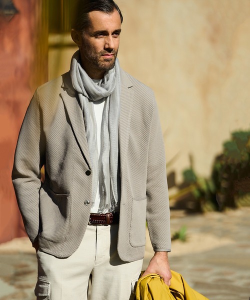 MEN'S BIGI（メンズビギ）の「60/2マーセライズジャージクルーネックTEE（Tシャツ/カットソー・メンズ・ベージュ/ブラック/ホワイト/ブルー・02/03/04）」の21枚目の写真